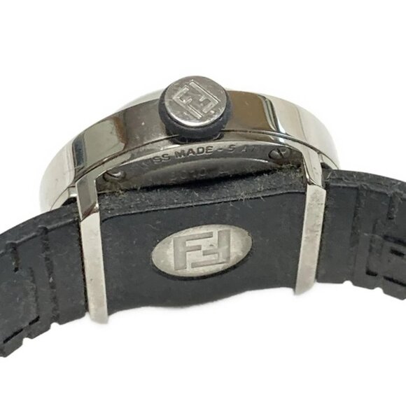 Auth FENDI boosra (Dicerorhinus buergeri) 8010L 0***** Black Women's Wrist Watch - Picture 3 of 5